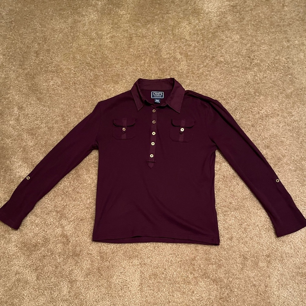 Women’s Chaps Buttoned Long Sleeve Shirt